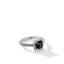 Load image into Gallery viewer, Petite Chatelaine Pave Bezel Ring with Black Onyx and Diamonds
