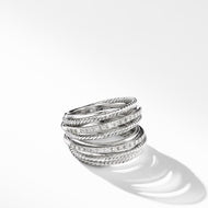 The Crossover Collection Wide Ring with Diamonds