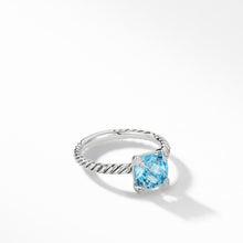 Load image into Gallery viewer, Chatelaine Ring with Blue Topaz and Diamonds
