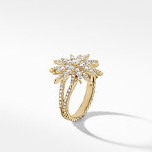 Load image into Gallery viewer, Starburst Ring in 18K Yellow Gold with Full Pave Diamonds
