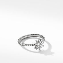 Load image into Gallery viewer, Petite Starburst Station Ring with Pave Diamonds

