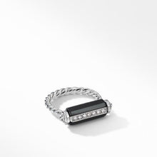 Load image into Gallery viewer, Lexington Barrel Ring with Black Onyx and Diamonds
