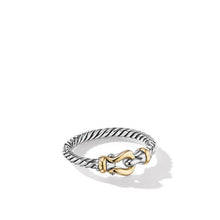 Load image into Gallery viewer, Petite Buckle Ring with 18K Yellow Gold
