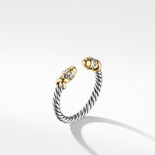 Load image into Gallery viewer, Petite Helena Open Ring with 18K Yellow Gold Domes and Diamonds
