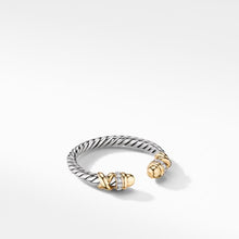 Load image into Gallery viewer, Petite Helena Open Ring with 18K Yellow Gold Domes and Diamonds
