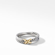 Load image into Gallery viewer, Petite X Ring with 18K Yellow Gold
