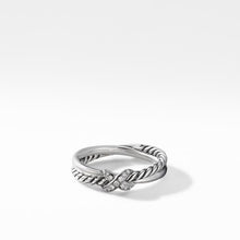 Load image into Gallery viewer, Petite X Ring with Pave Diamonds
