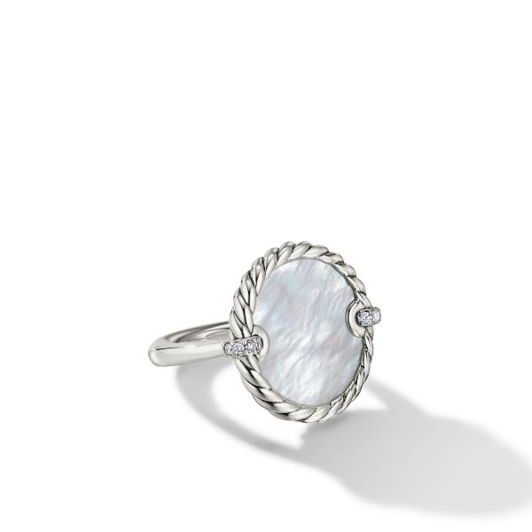 DY Elements Ring with Mother of Pearl and Pave Diamonds