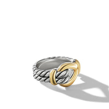 Load image into Gallery viewer, 13mm Thoroughbred Loop Ring Silver/18K Yellow Gold
