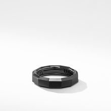 Load image into Gallery viewer, Faceted Band Ring in Black Titanium
