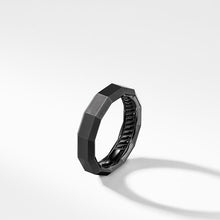 Load image into Gallery viewer, Faceted Band Ring in Black Titanium
