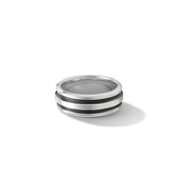 8.5mm Deco Band Ring Silver