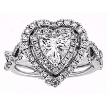 Load image into Gallery viewer, Royal Collection Diamond Heart Halo Ring
