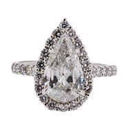 Royal Collection Pear Shaped Diamond Ring