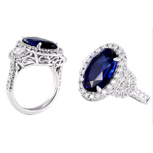 Load image into Gallery viewer, Royal Collection Diamond &amp; Sapphire Ring
