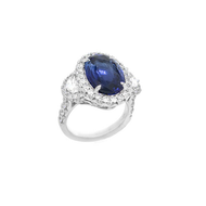 Royal Collection Diamond & Sapphire Ring