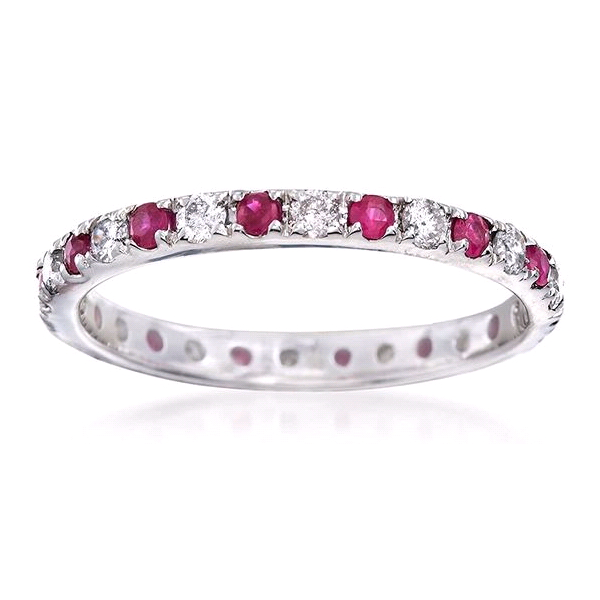 Royal Collection Diamond and Ruby Eternity Ring