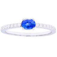 Royal Collection Diamond & Sapphire Stacking Ring