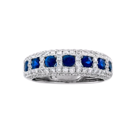 Royal Collection Diamond & Sapphire Ring