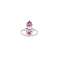Royal Collection Pink Sapphire and Diamond Ring