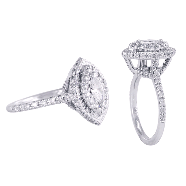 Royal Collection Double Row Diamond Engagement Ring