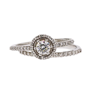 Royal Collection Diamond Halo Engagement Ring