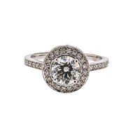 Royal Collection Diamond Halo Engagement Ring