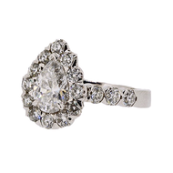 Royal Collection Diamond Pear Engagement Ring