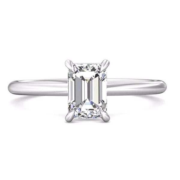 Martin Flyer Emerald Cut Diamond Ring