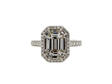 Load image into Gallery viewer, Royal Limited Collection Diamond Emerald Shape Illusion Ring
