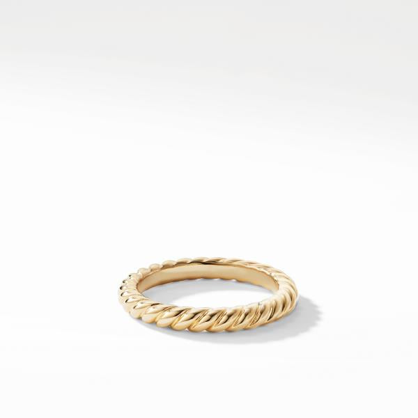 DY Unity Cable Wedding Band in 18K Gold, 3mm