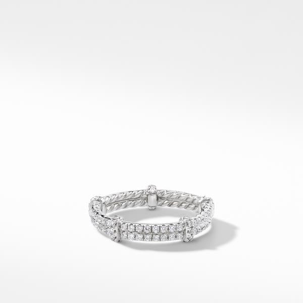 DY Astor Pave Eternity Wrap Band with Diamonds in Platinum