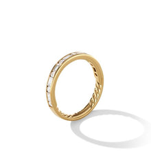 Load image into Gallery viewer, DY Eden Alternating Baguette Diamond Band Ring in 18K Yellow Gold
