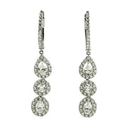 Royal Collection Diamond Halo Dangle Earrings