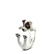 Load image into Gallery viewer, Jack Russell Silver Hug Ring
