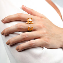 Load image into Gallery viewer, Yorkshire Terrier Silver Hug Ring
