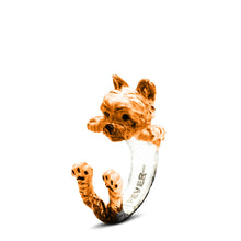 Load image into Gallery viewer, Yorkshire Terrier Silver Hug Ring
