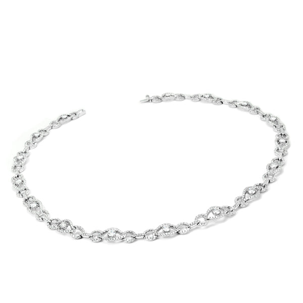 gucci link pave necklace