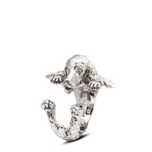 Load image into Gallery viewer, Cocker Spaniel Silver Hug Ring
