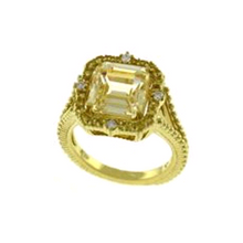 Load image into Gallery viewer, Judith Ripka Yellow Crystal &amp; Sapphire Ring
