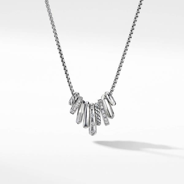 Stax Rondelle Pendant Necklace with Diamonds