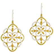 Royal Collection Diamond Floral Drop Earrings