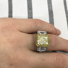 Load image into Gallery viewer, custom yellow diamond ring

